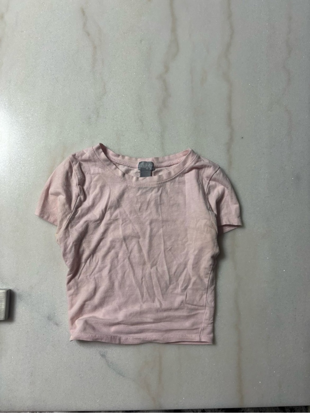 Tilly's Light Pink Short Sleeve Crop Tee